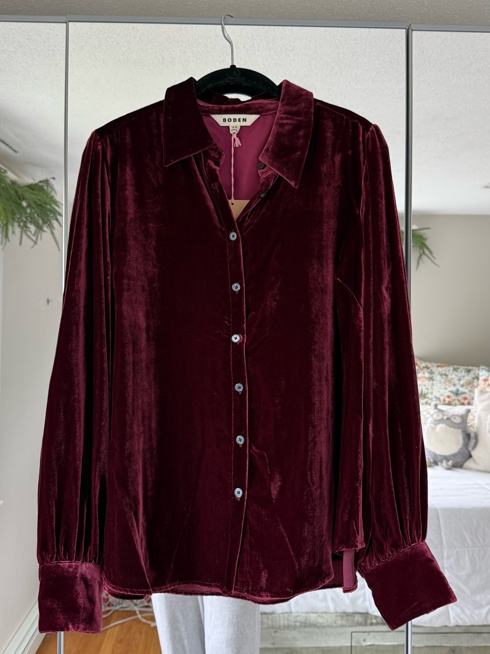 Boden Velvet Button Down Shirt